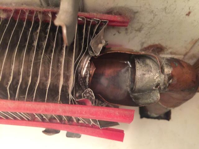 radiator with burst pipe